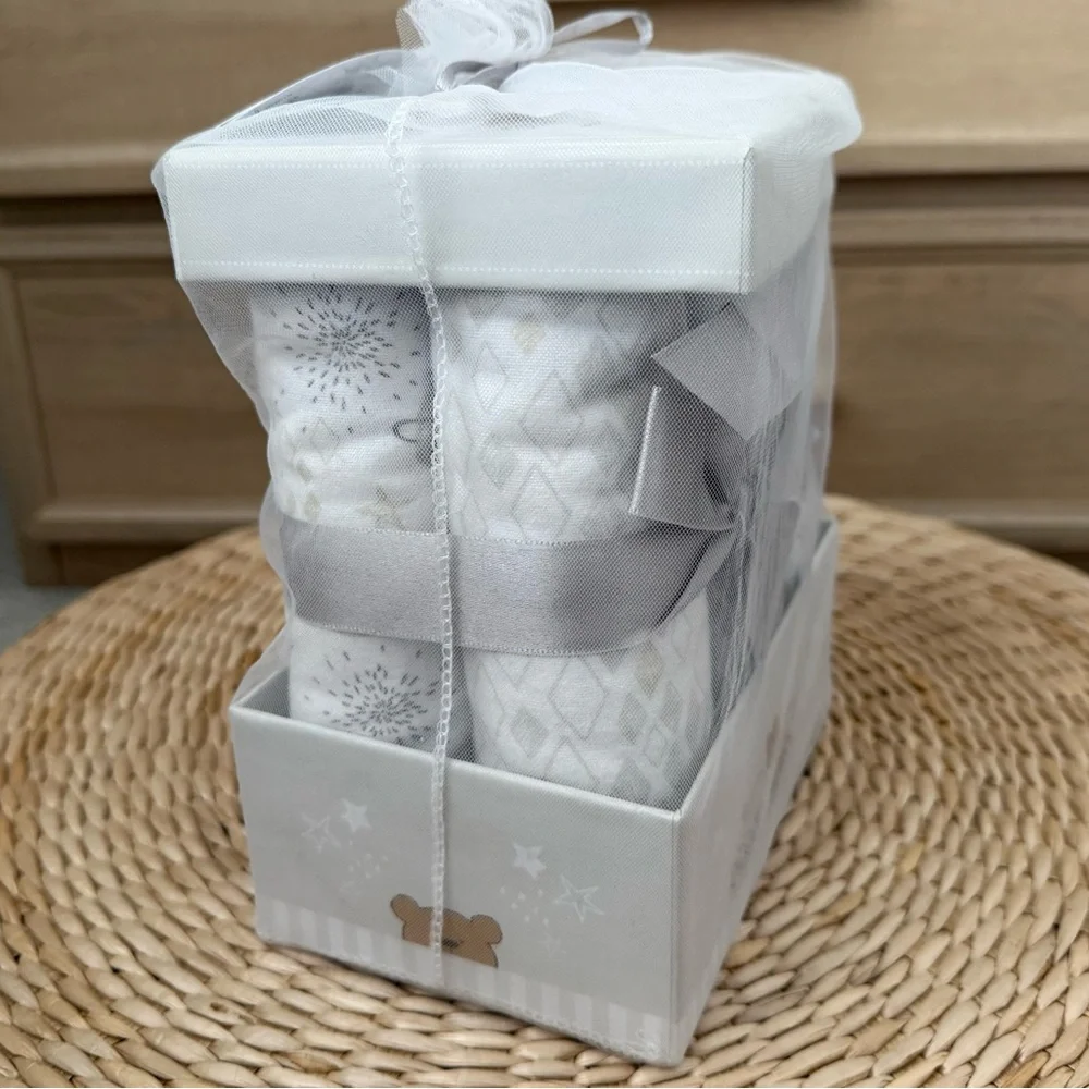 Piccolo Bambino Flannel Receiving Blankets 6-Pack Gift Set — NWT